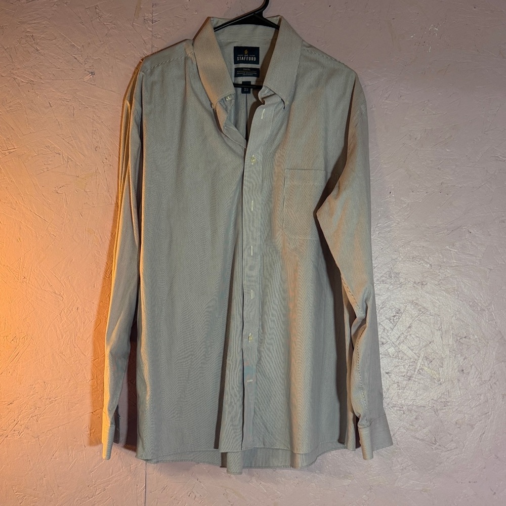 Stafford Light Blue Button-Up Shirt